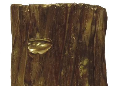 Well Designed Nature Inspired Tree Trunk Stool, Gold