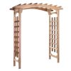 Garden Arbor - 6-Ft Handcrafted Wooden Trellis For Climbing Plants Outdoor