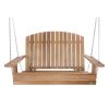 Cedar Pergola Garden Arbor Swing Set - Handcrafted Wood Swing For Backyard