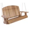 Cedar Pergola Garden Arbor Swing Set - Handcrafted Wood Swing For Backyard