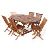 7pc. Oval Folding Chair Set