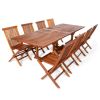 9pc. Rectangle Folding Chair Set