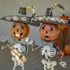 Set of 3 Small Iron Skeleton Mariachi Figurines "Tres Marlonis"