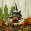 "Binx" 26" Tall Iron Pumpkin Masquerade Cat Halloween Figurine