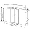 Garden Storage Shed Gray Metal 101.2"x80.7"x70.1"