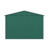 9.1' x 10.5' Outdoor Metal Storage Shed, Garden Tool Shed Storage House with Double Sliding Doors and 4 Vents for Backyard, Patio, Lawn, Green