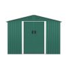 9.1' x 10.5' Outdoor Metal Storage Shed, Garden Tool Shed Storage House with Double Sliding Doors and 4 Vents for Backyard, Patio, Lawn, Green