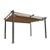 13 x 10 Ft Outdoor Patio Retractable Pergola With Canopy Sun shelter Pergola for Gardens,Terraces,Backyard