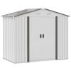 Steel Storage Shed Garden Tool house 7' x 4' White-AS