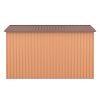 9.1' x 10.5' Outdoor Metal Storage Shed, Garden Tool Shed Storage House with Double Sliding Doors and 4 Vents for Backyard, Patio, Lawn, coffee