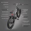 AOSTIRMOTOR 26" 750W Electric Bike Fat Tire 48V 15AH Removable Lithium Battery for Adults RT