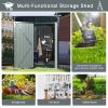 TC53BL 5ft x 3ft Outdoor Metal Storage Shed Transparent plate black