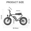 GT200 Off Road Mountain Electric Bike 20'' Fat tires 1200W Powerful Motor outdoor ebike