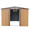 8' x 8'ft Outdoor Storage Shed Kit-Perfect to Store Patio Furniture, Garden Tools Bike Accessories, Beach Chairs and Lawn Mower XH